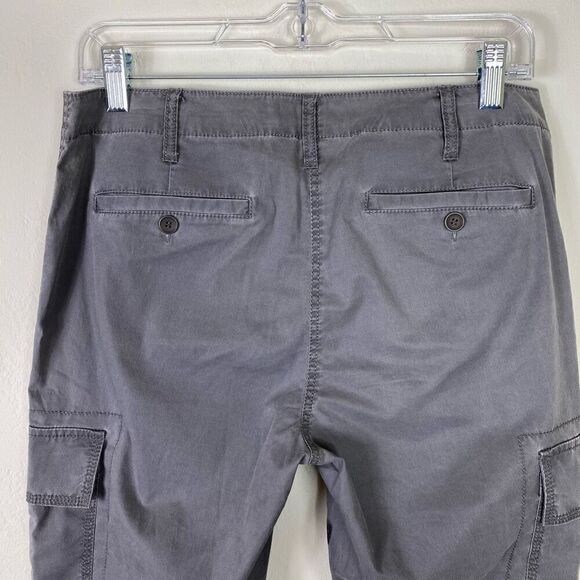 Eileen Fisher Grey Cargo Zipped Ankle Utility Style Cropped Ankle Pants Size 4 - Picture 5 of 9